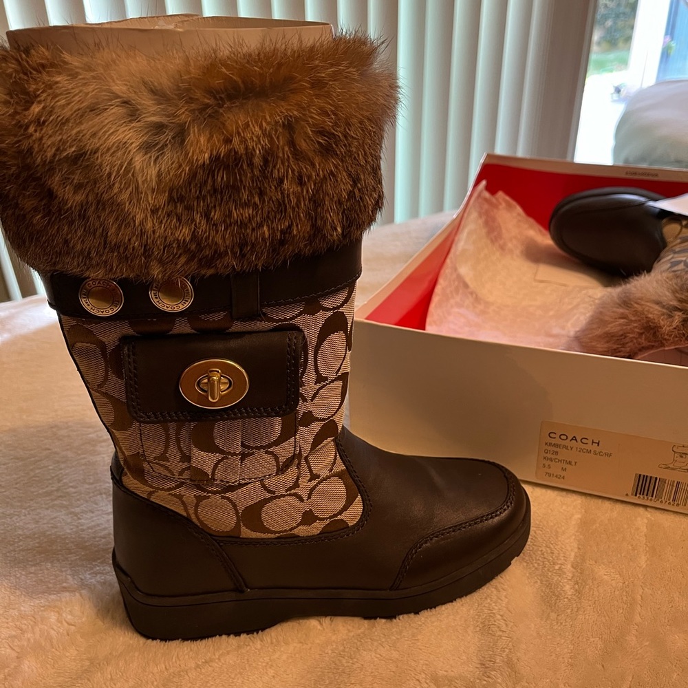 COPY - Coach Fur Lined Boots